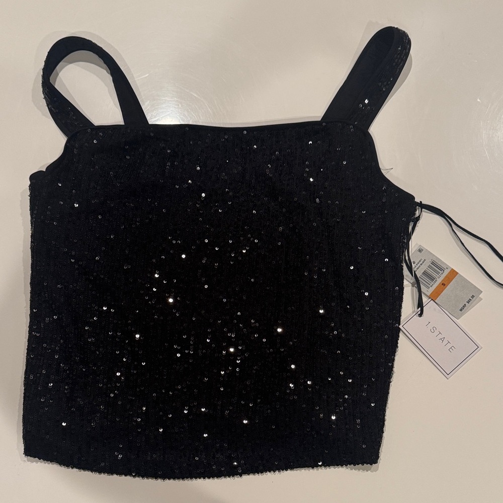 1. State Black Sequin Camisole